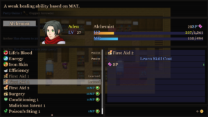 Alchemist Skill Screen
